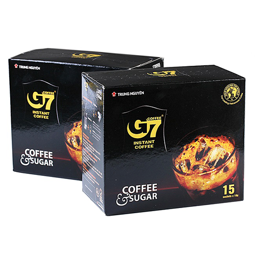 G7 Coffee & Sugar Instant Coffee - Box 15 sachets 16g